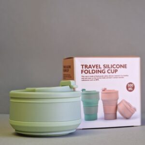 500ml Kohvitass-silikoonist (roheline)