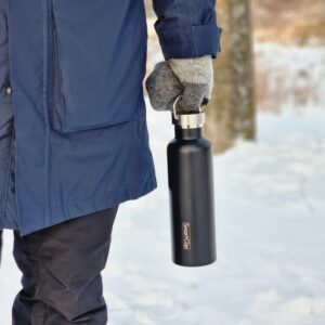 750ml Kõrrega termospudel- matt must