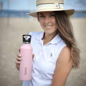750ml Kõrrega termospudel- heleroosa