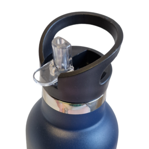 750ml Kõrrega termospudel- tumesinine