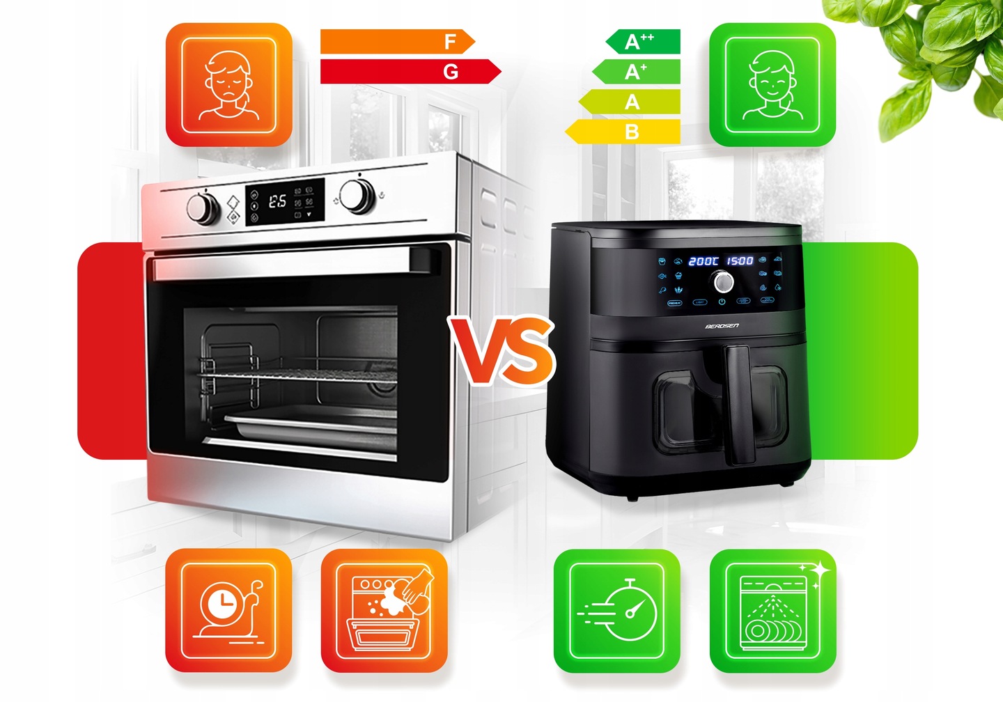 Kuumaõhufritüür Berdsen BD-661 black-8L - Image 5